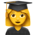 👩‍🎓 woman student display on Apple